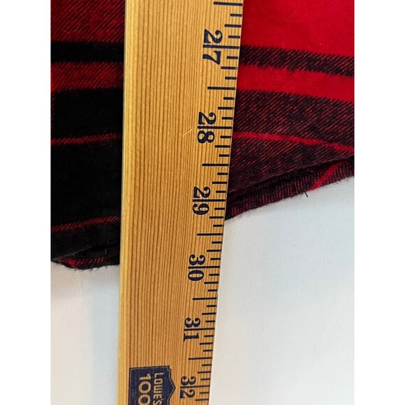 Timberland PRO Mens M Red Black Plaid Flannel Shirt Heavyweight Workwear Rugged - Picture 6 of 6
